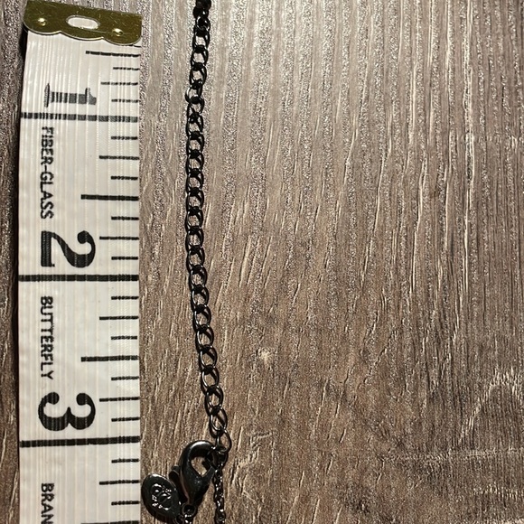 DP black tone with crystals long necklace. - Picture 5 of 5